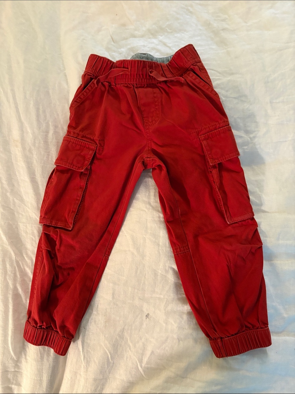 Tea Collection Red Kids Cargo Jogger Pants